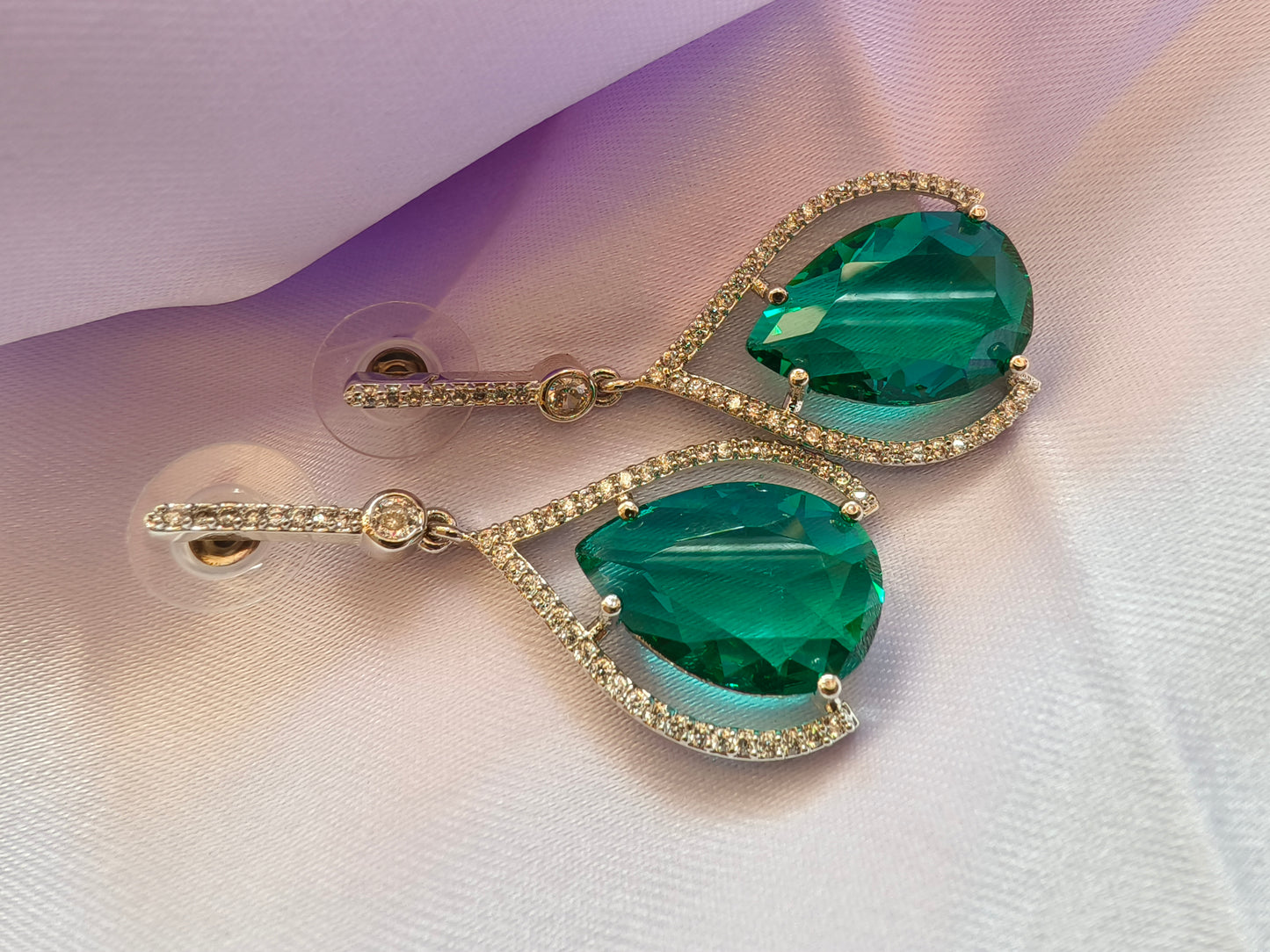 Green Choral Zirconia Earing