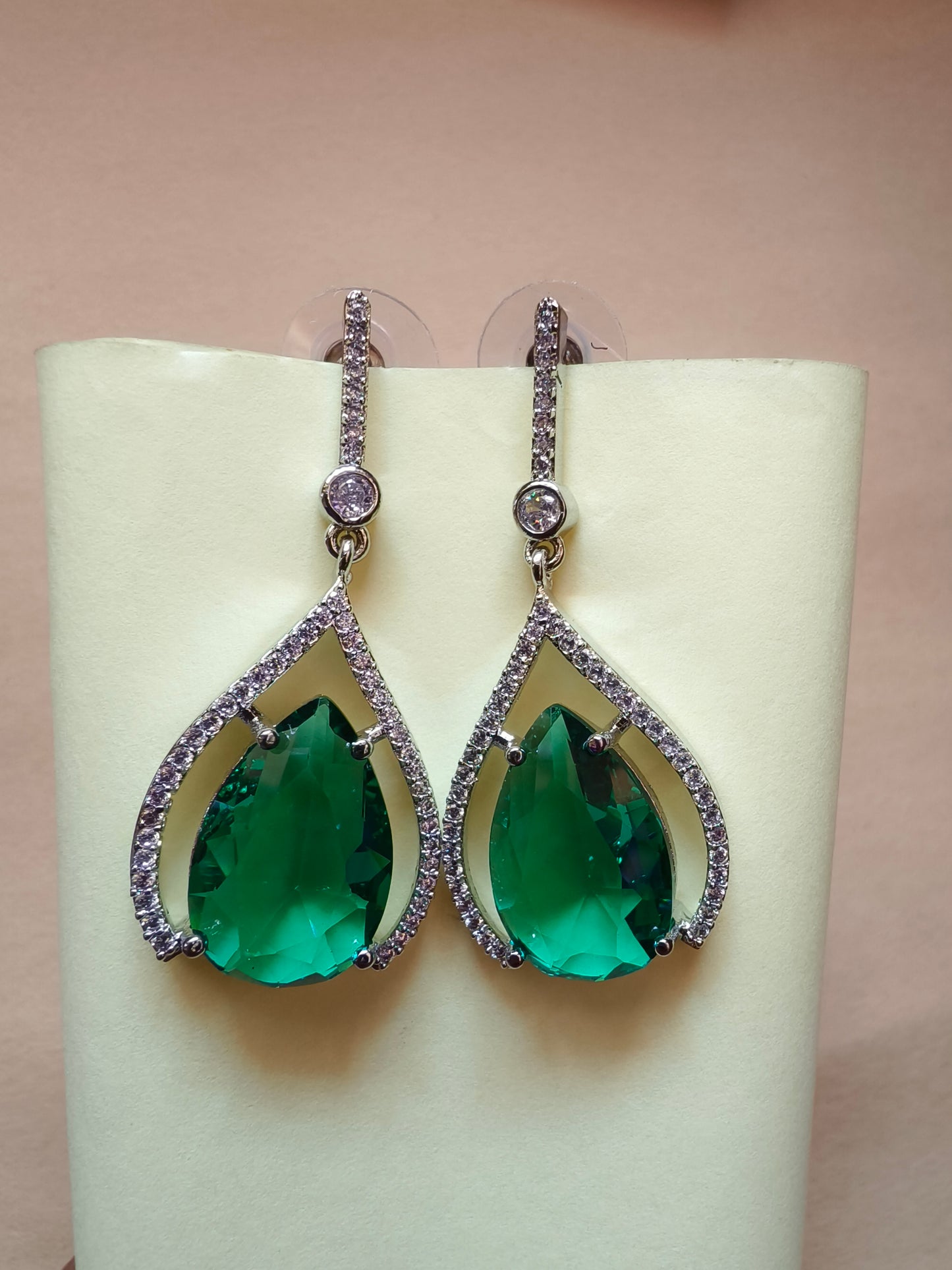 Green Choral Zirconia Earing