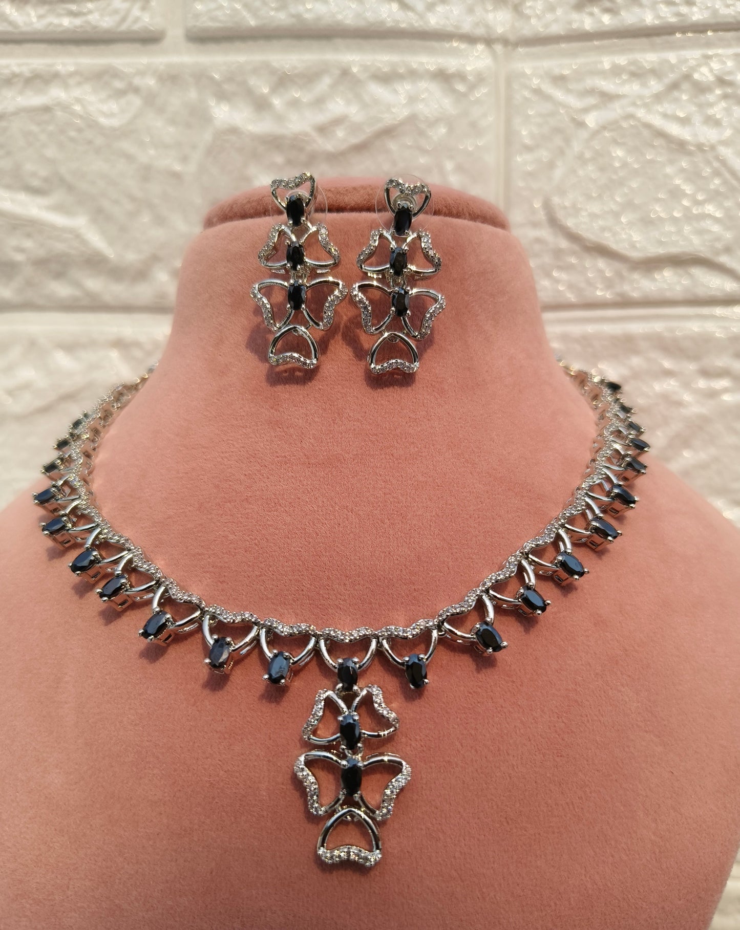 Black Zirconia  Necklace set