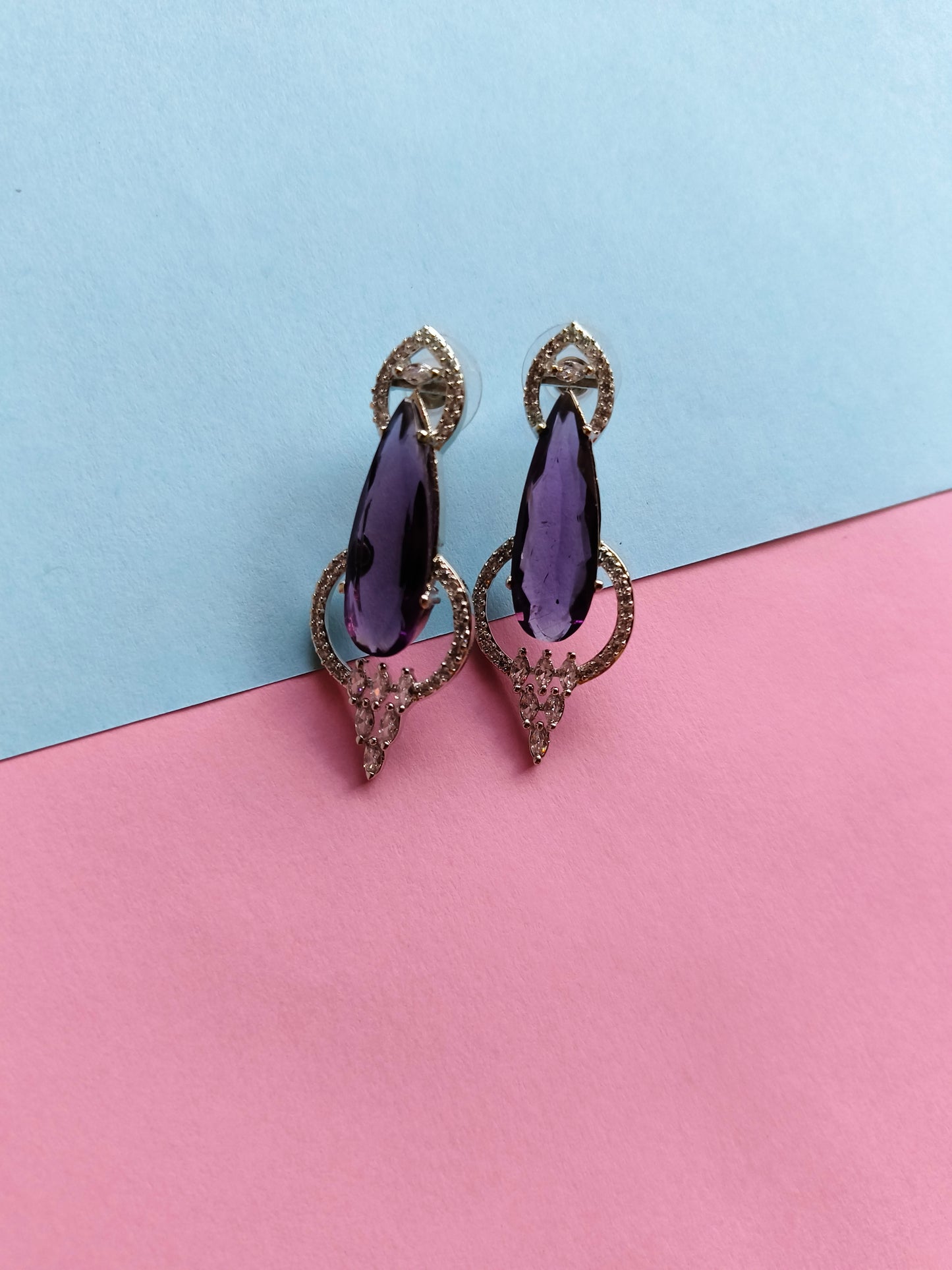 Divine Dreamy purple Zirconia  Earing