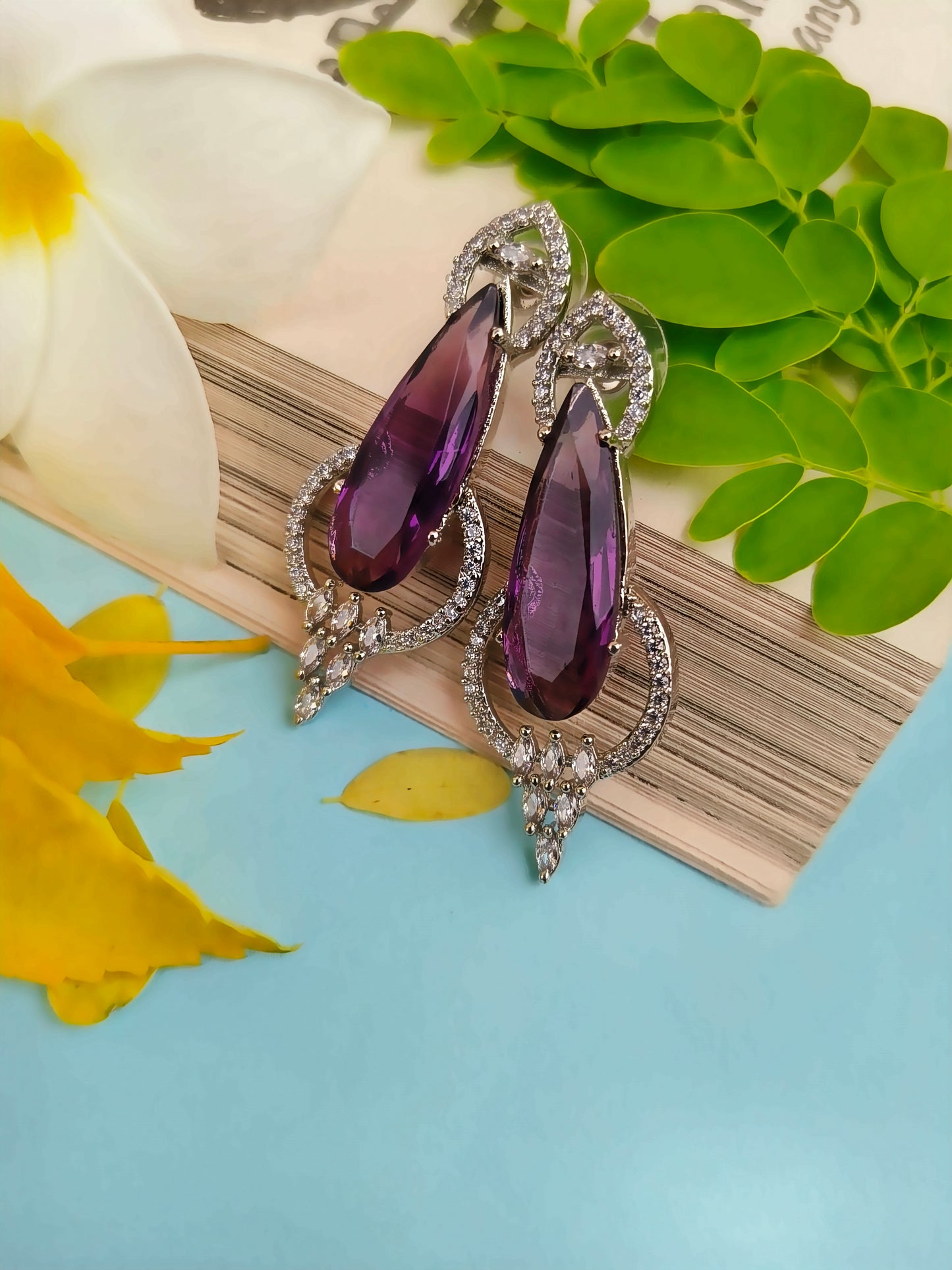 Divine Dreamy purple Zirconia  Earing