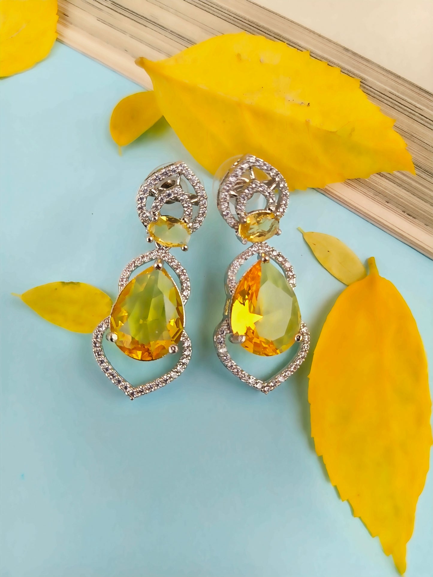 Royal yellow Zirconia Earing