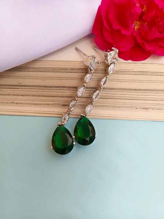 Emerald Sizzle Zirconia Earing