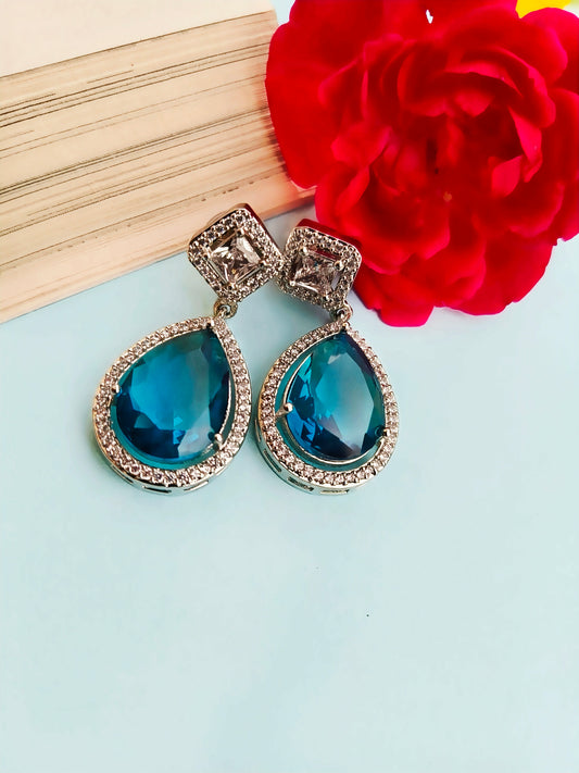 Sky Blue Idah Zirconia Earing