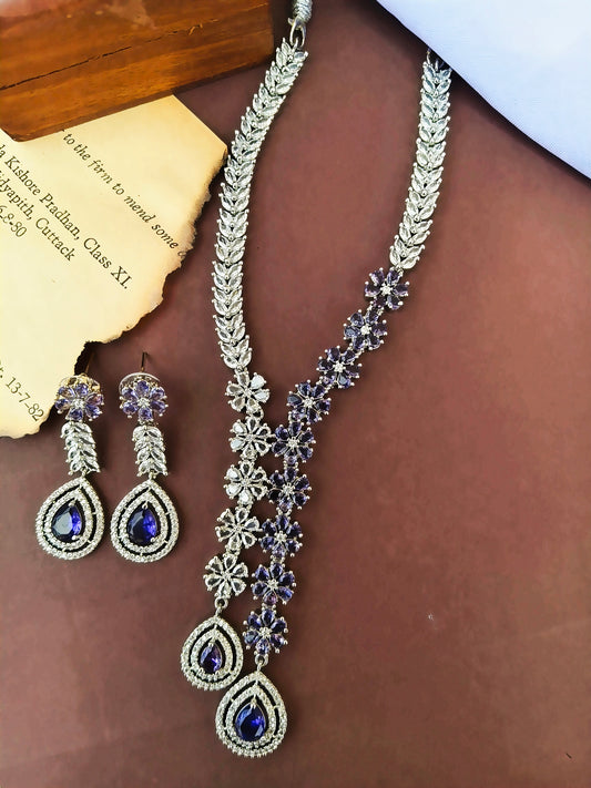 Lavender Love Zirconia Necklace set