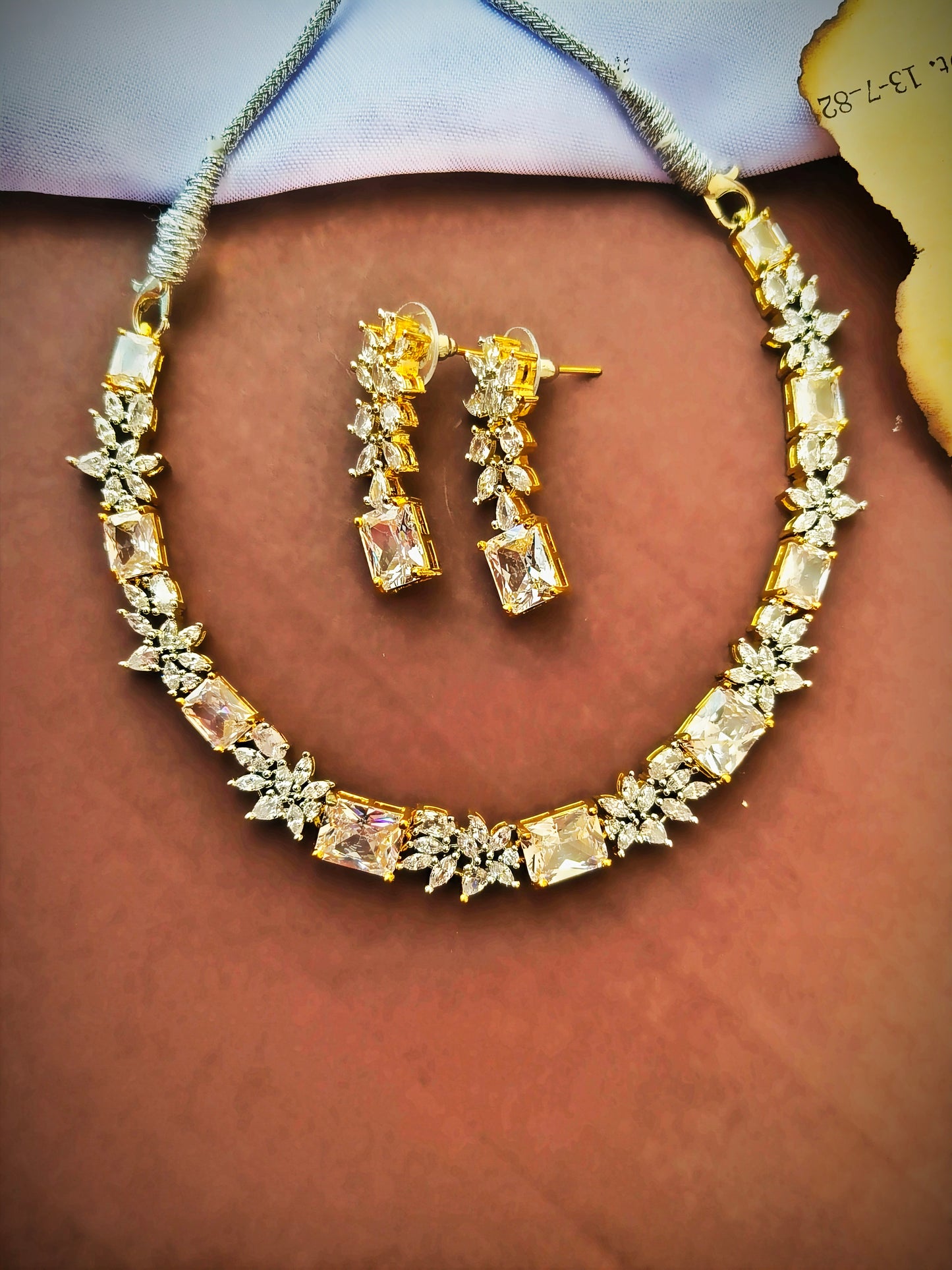 Golden Galaxy  Zirconia Necklace  set