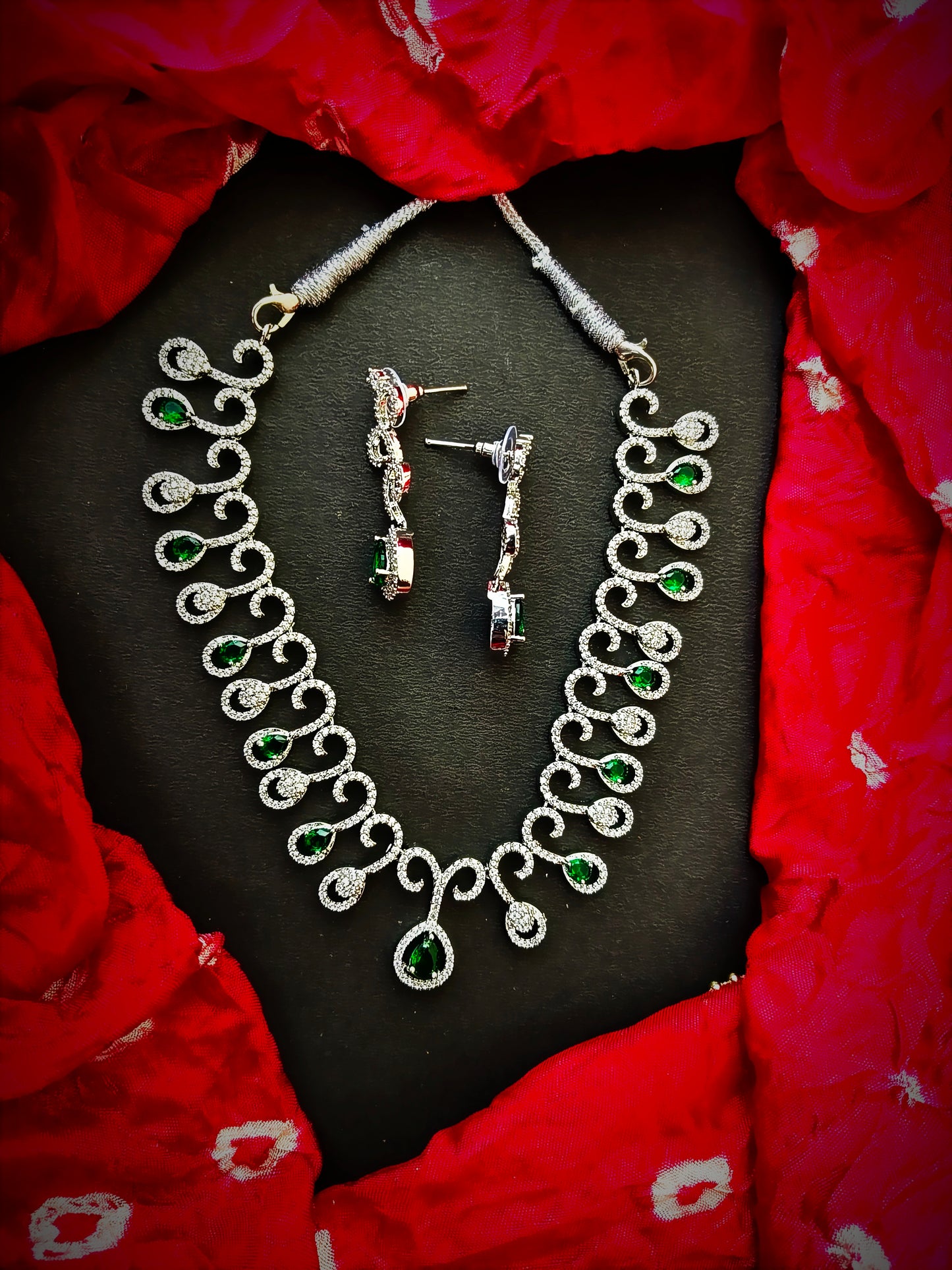 Green Lara zirconia Necklace Set