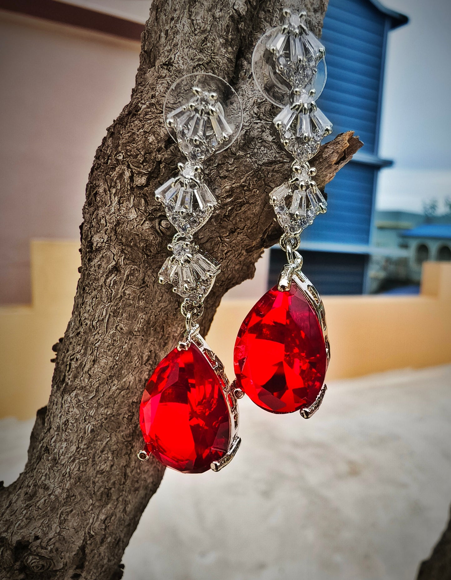 Royal Red Zirconia Necklace set