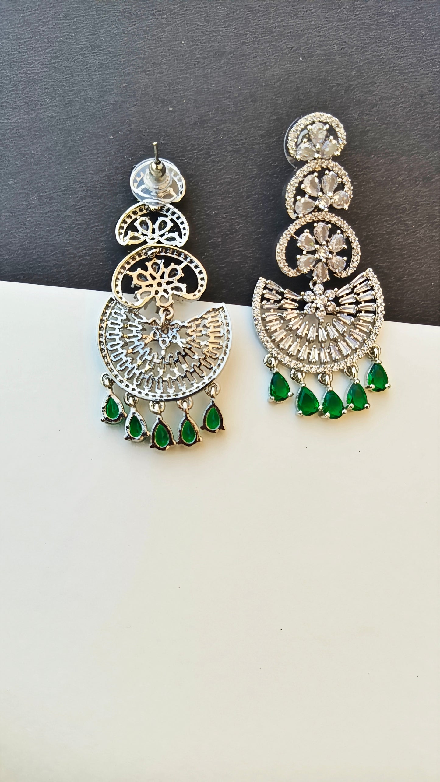 Green Neera Zirconia Chandbali