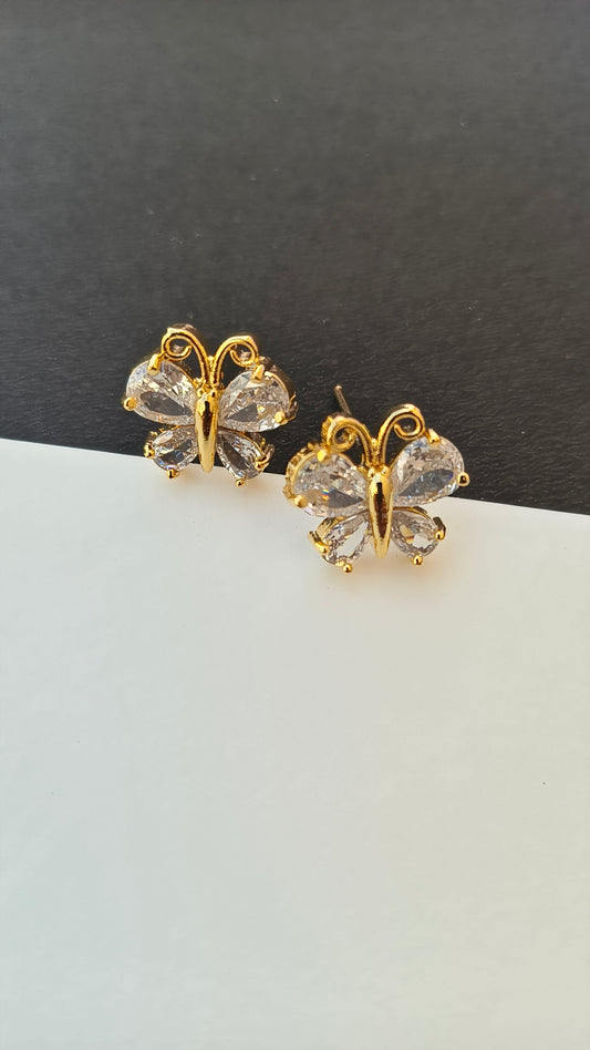 Butterfly Zirconia Studs