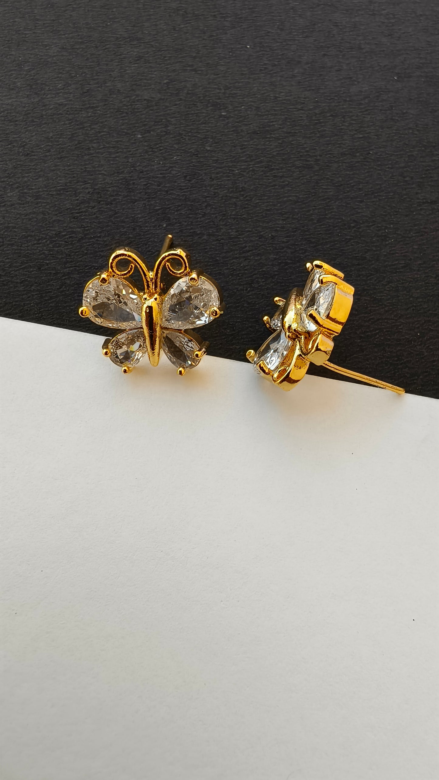 Butterfly Zirconia Studs