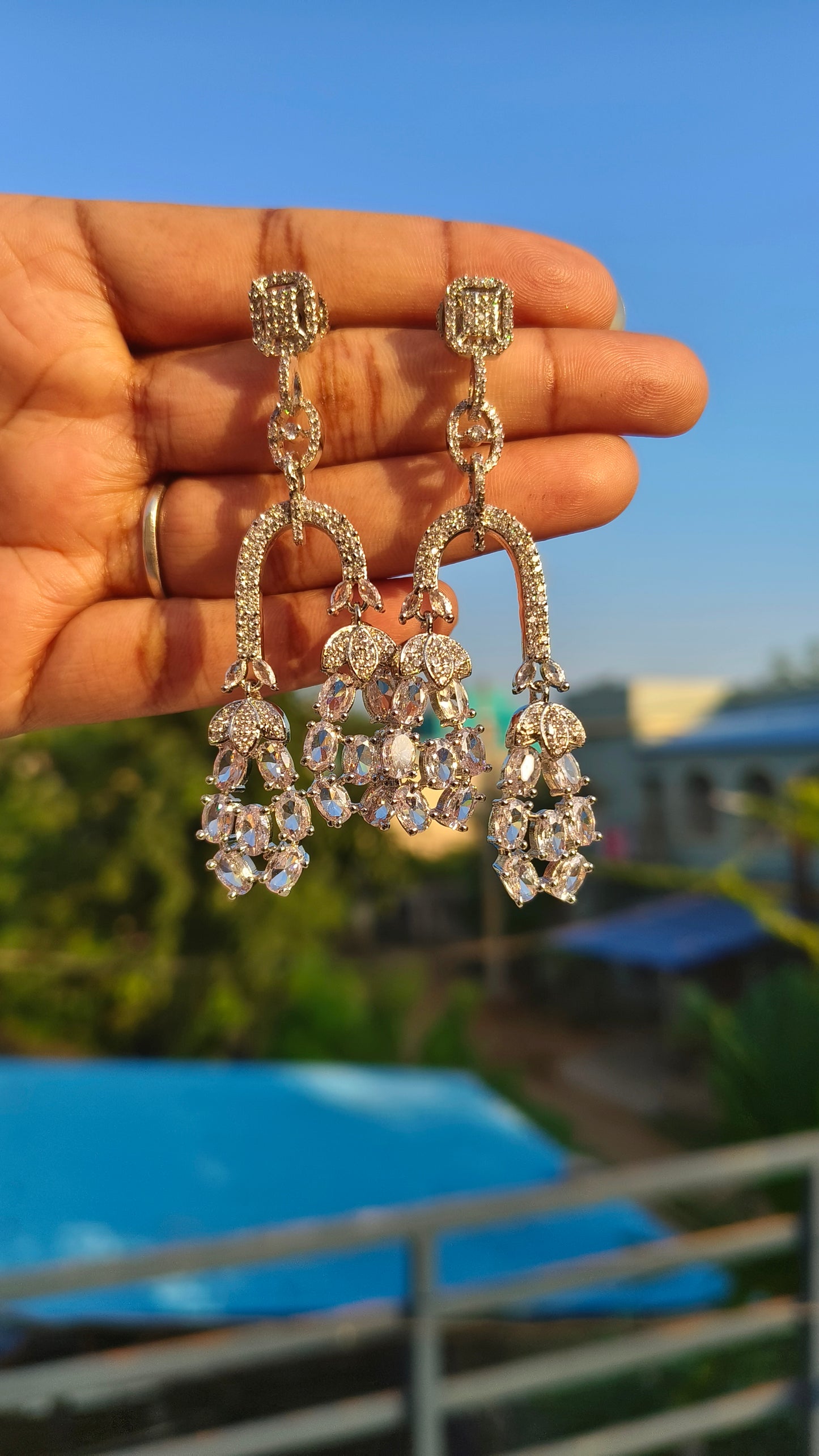 Silver Seela Zirconia Dangler