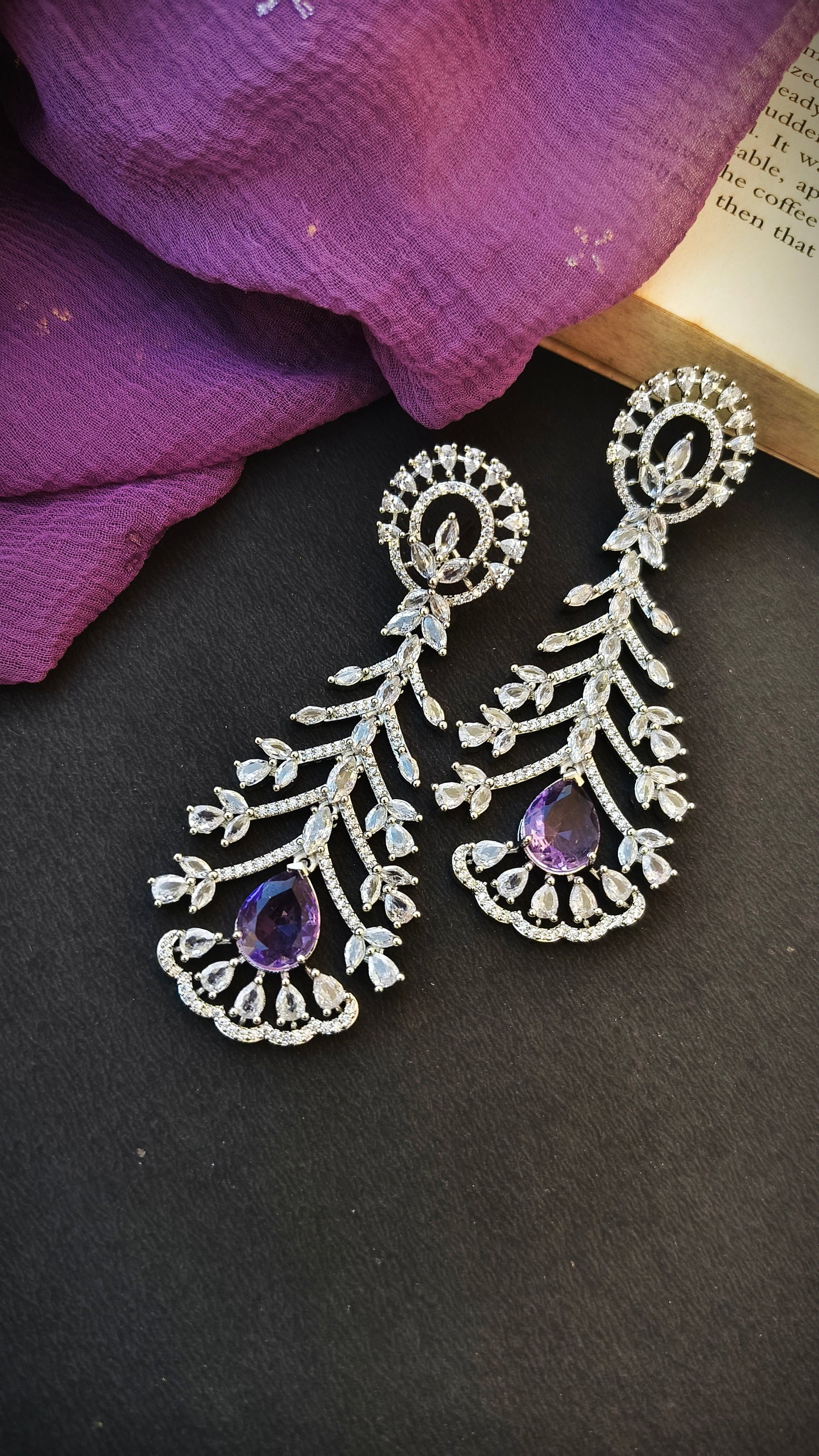 Lavender Mohita Zirconia Dangler