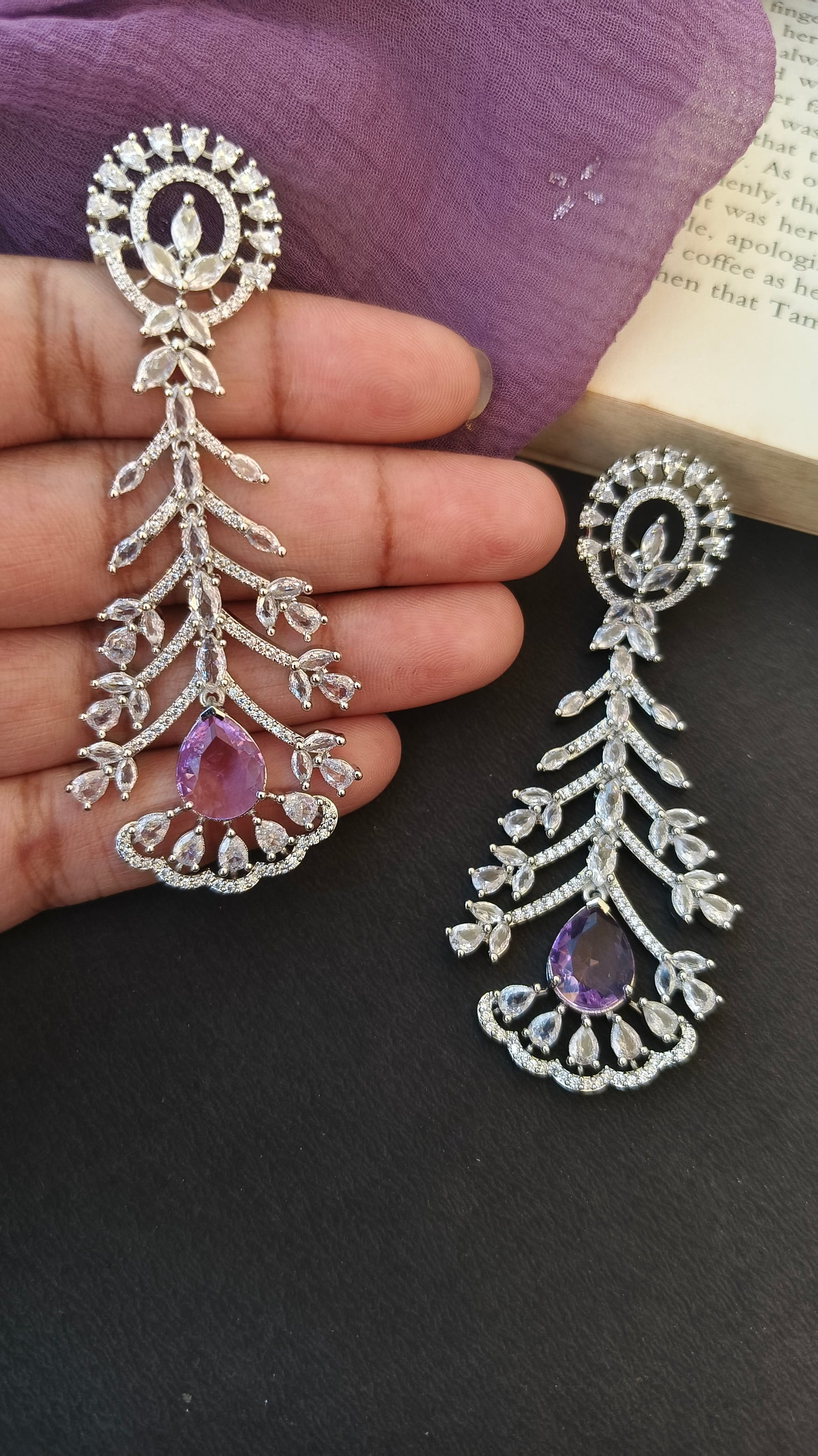 Lavender Mohita Zirconia Dangler