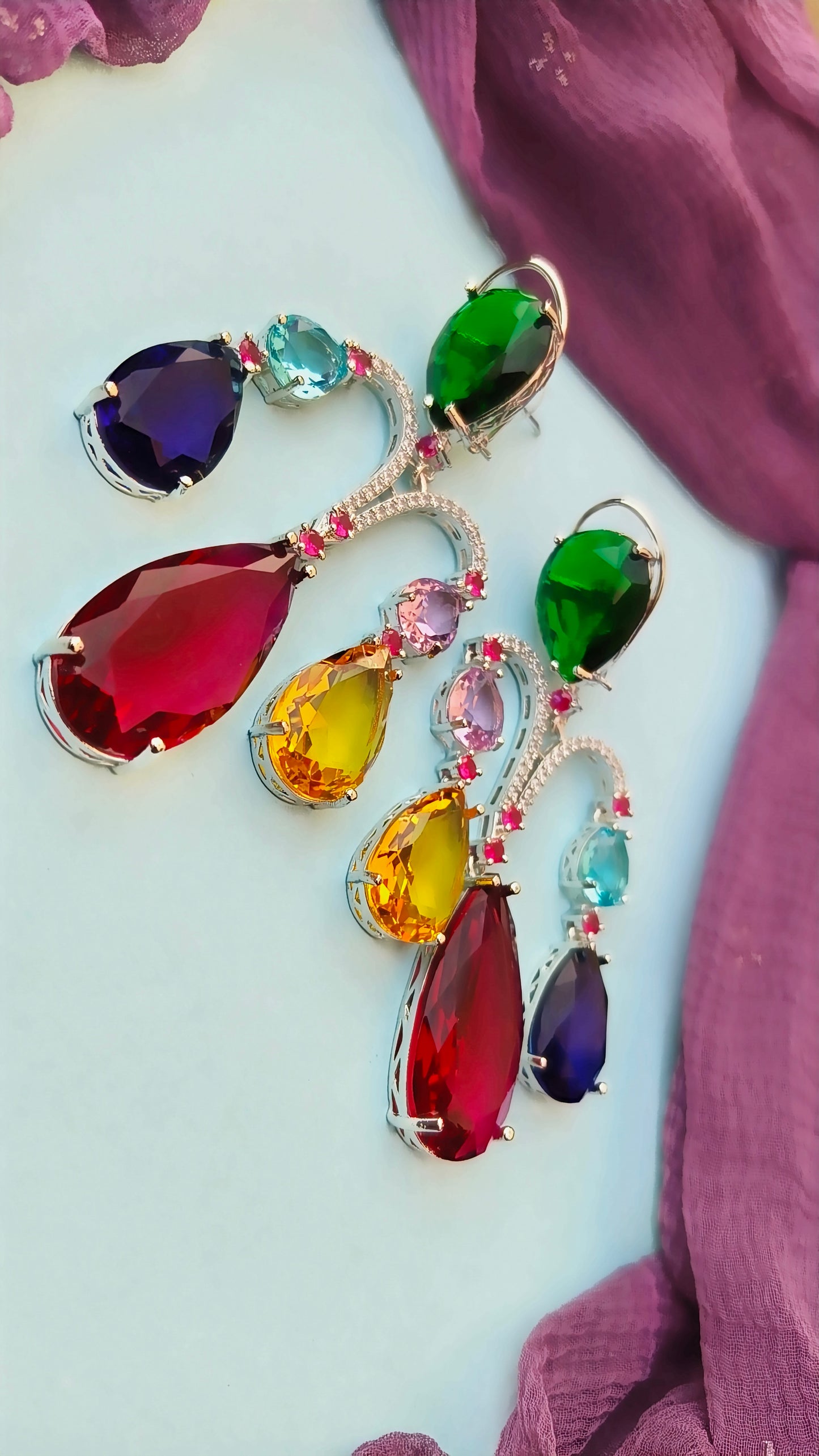 Multicolor Nina Zirconia Dangler