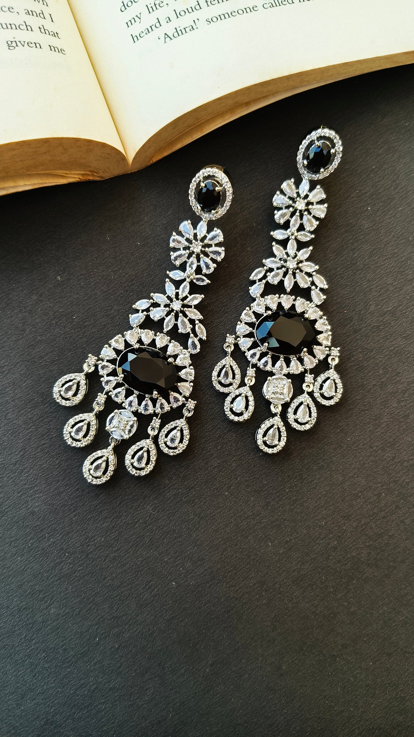 Black Alisha Zirconia Dangler