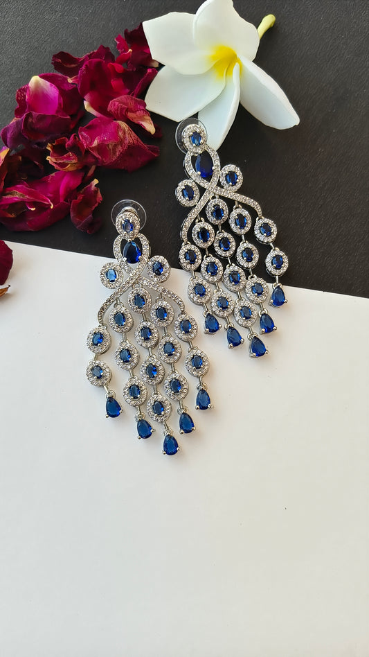 Blue Meera Zirconia Dangler