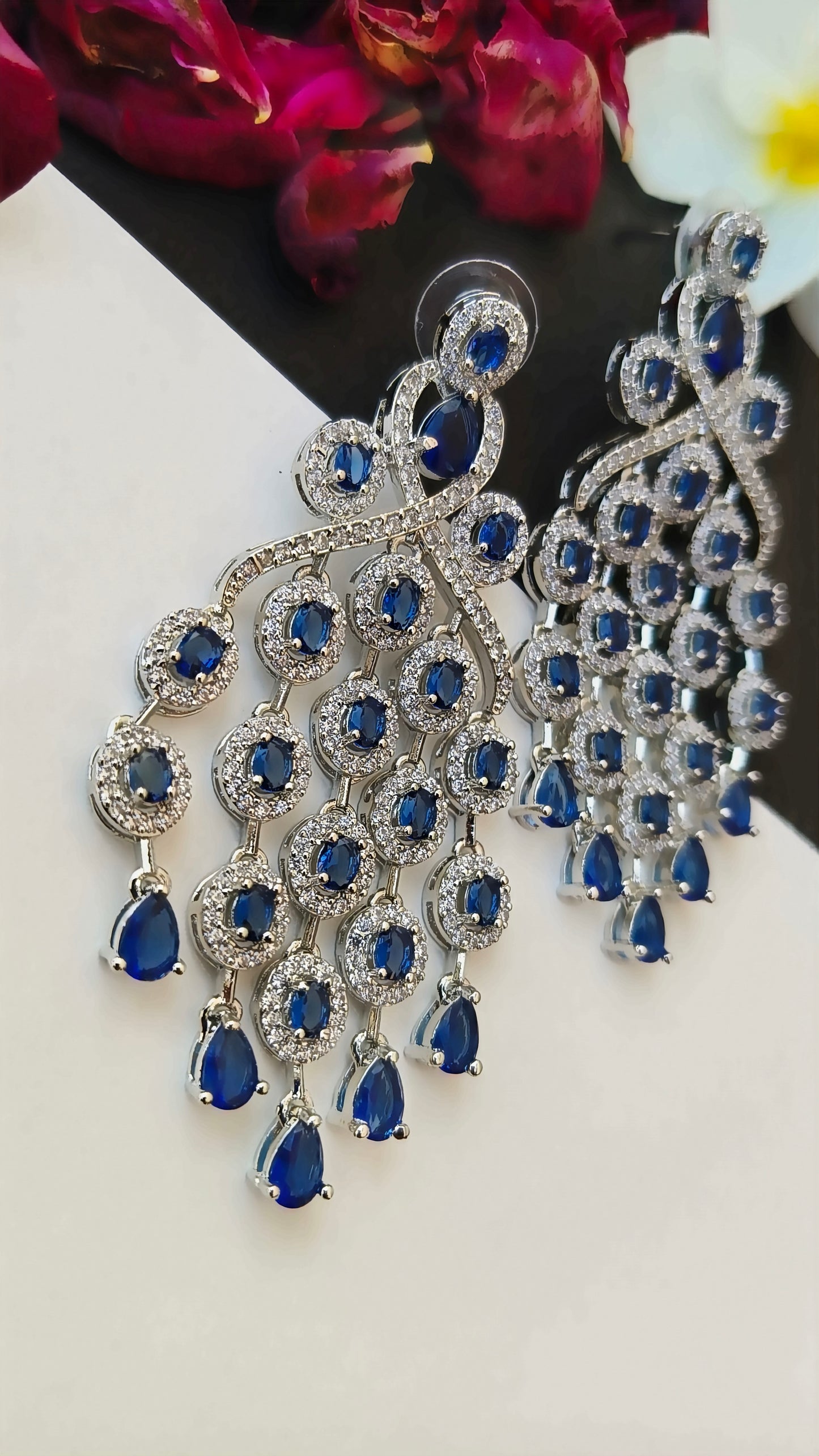 Blue Meera Zirconia Dangler