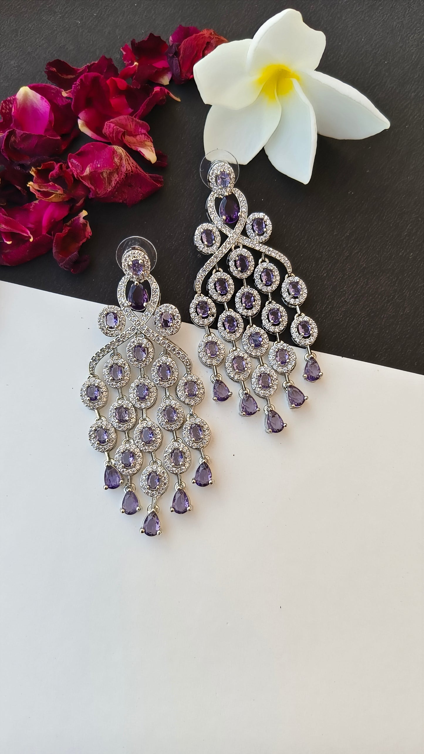 Purple Meera Zirconia dangler