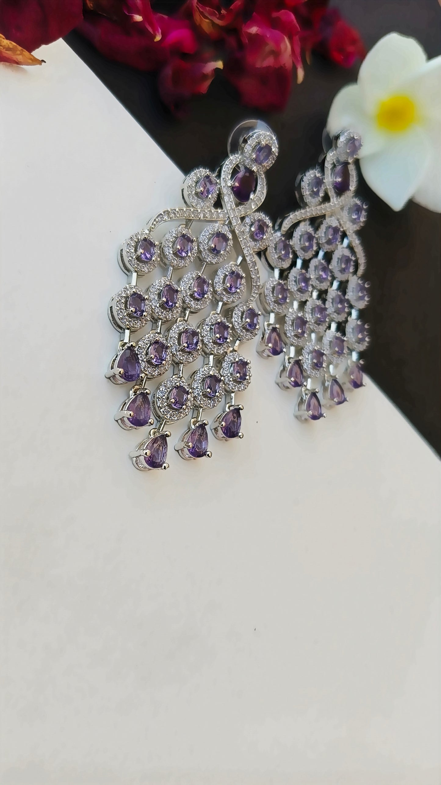 Purple Meera Zirconia dangler