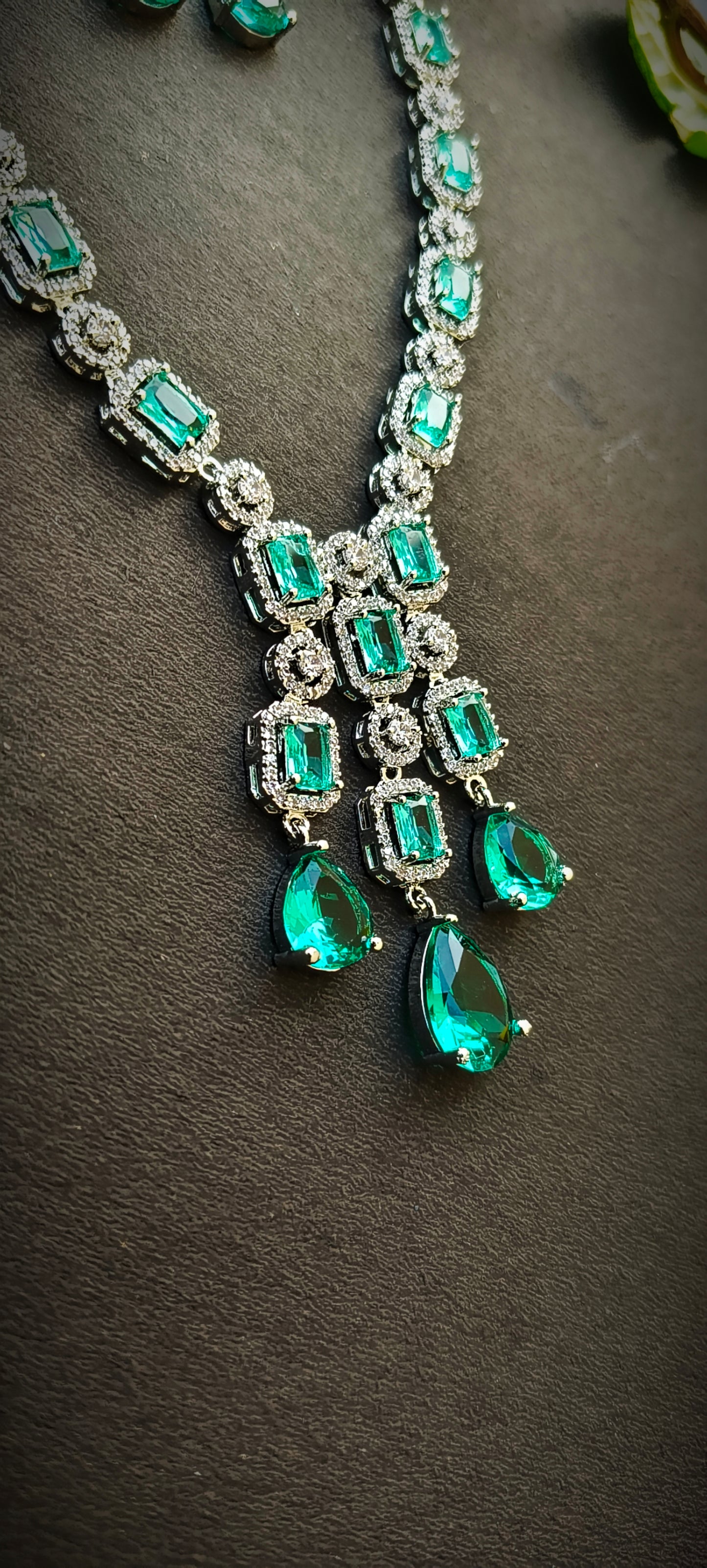 Green Afreen Zirconia Necklace set