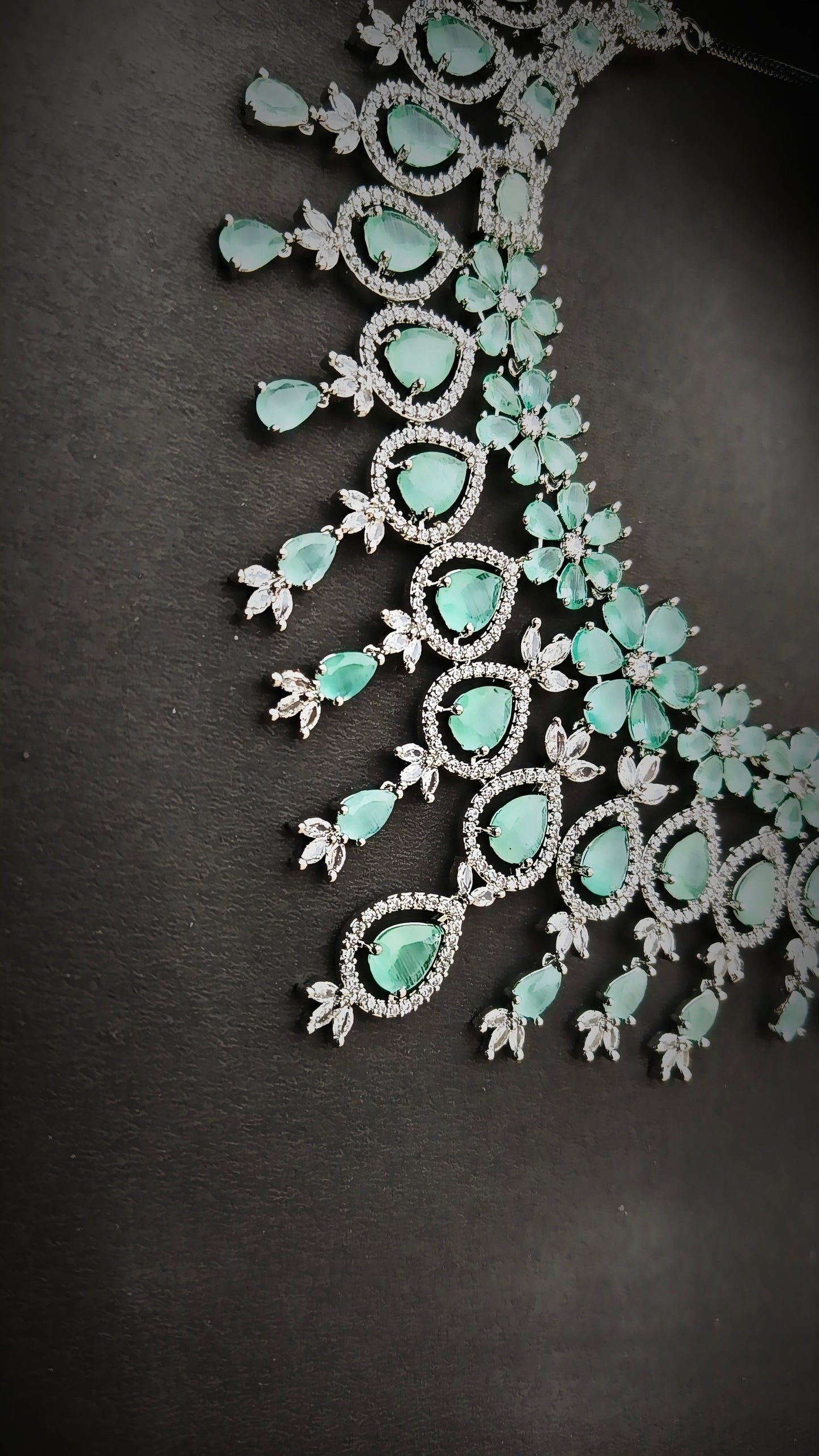 Mint Mirza Zirconia Necklace set