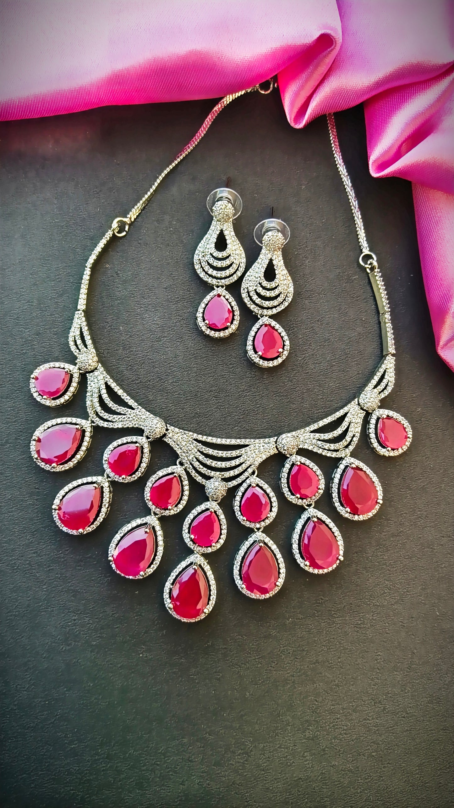 Rani Radhika Zirconia Necklace Set