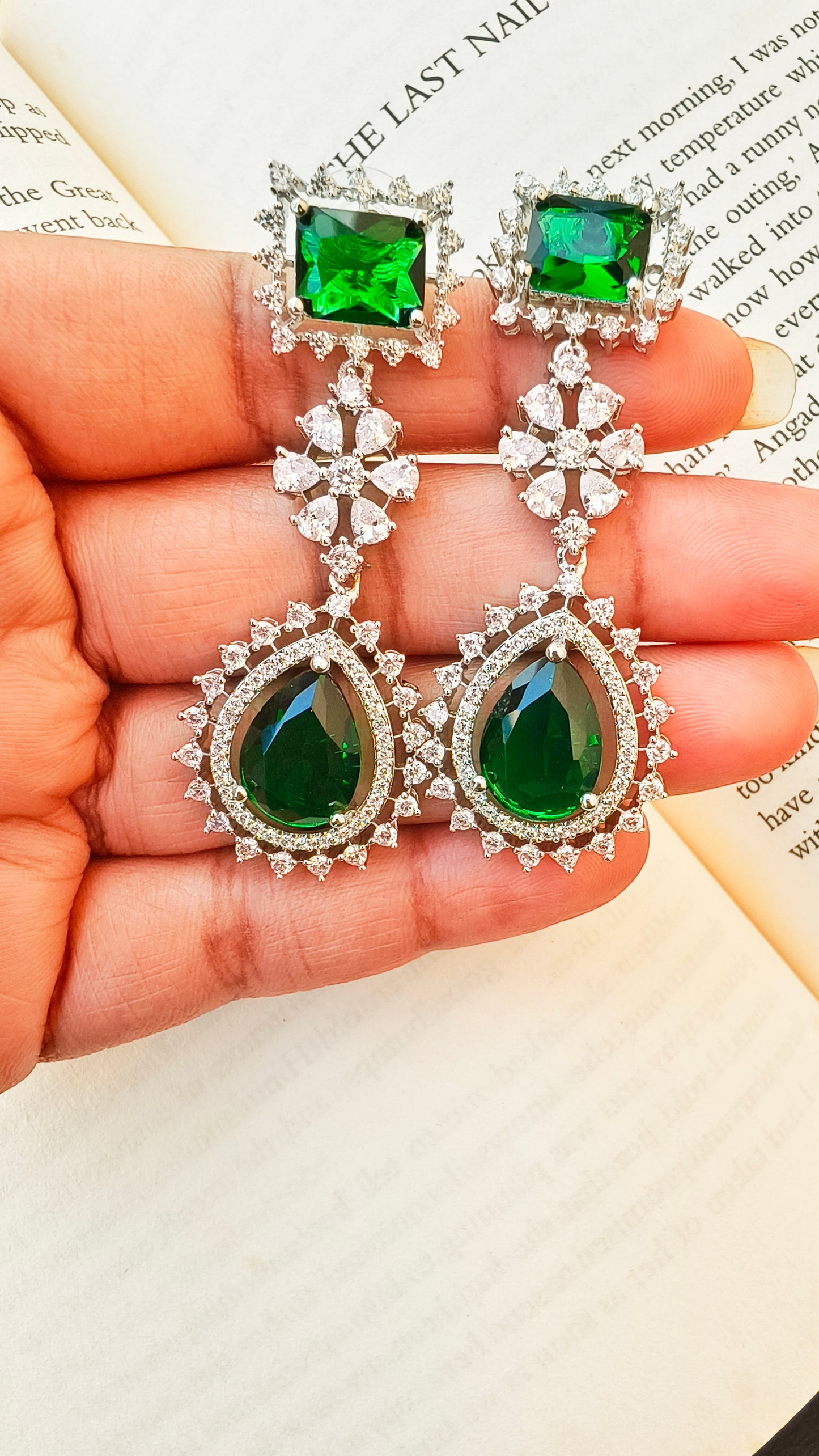 Green Ziva Zirconia Necklace Set