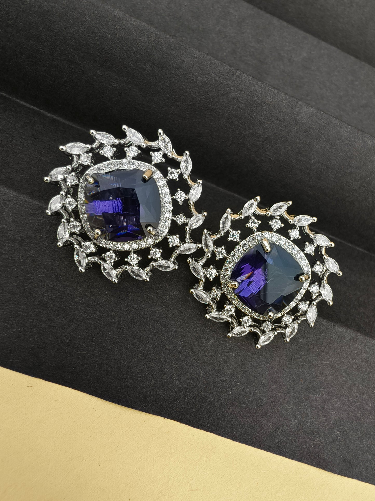 Radiant Purple Zirconia Studs